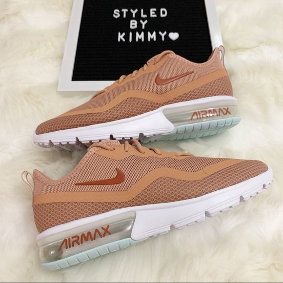 πΈ Nike Air Max Sequent Sneakers Shoes Rose Gold - Picture 4 of 9